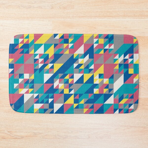 Artikelvorschau, Triangles in an abstract geometric mosaic in random yellow and gray color palette variations entworfen und verkauft von acidmit.