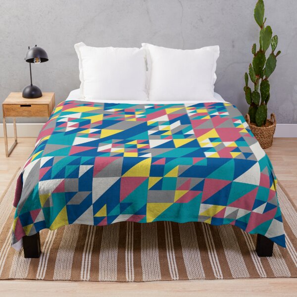 Artikelvorschau, Triangles in an abstract geometric mosaic in random yellow and gray color palette variations entworfen und verkauft von acidmit.