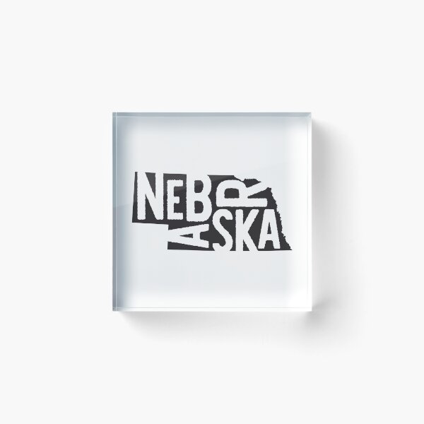 Item preview, Nebraska State Design | Abstract Nebraska Lettering Graphic | Nebraska Gift | Nebraska Map  designed and sold by crookedriverusa.