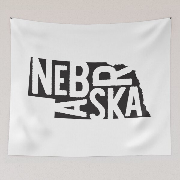 Item preview, Nebraska State Design | Abstract Nebraska Lettering Graphic | Nebraska Gift | Nebraska Map  designed and sold by crookedriverusa.