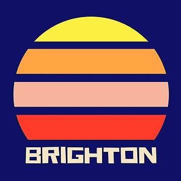 Artwork thumbnail, Retro Vintage Sunset Brighton Souvenir by billingtonpix