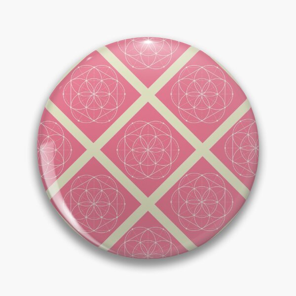 Item preview, Seed of Life in Pale Green Diagonal Plaid Pattern (Bubblegum Pink) designed and sold by squishyrainbow.
