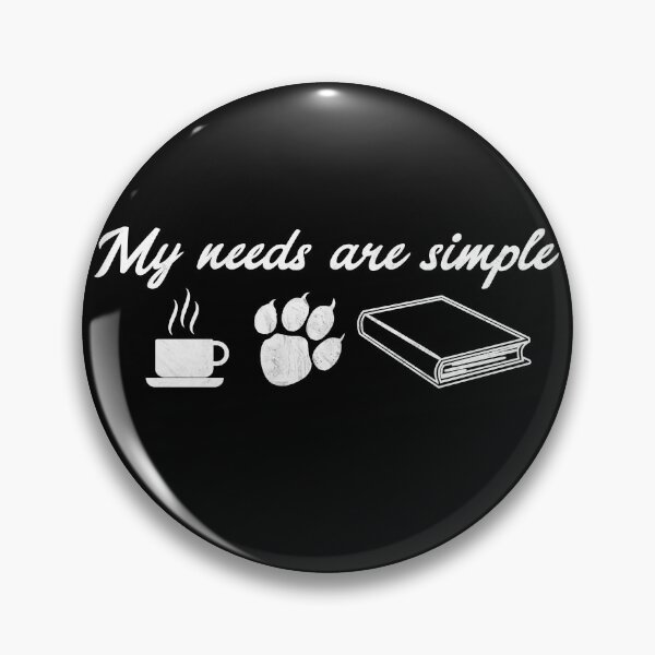 Item preview, My needs are simply coffee tea book cat cat paw designed and sold by DerNerd.