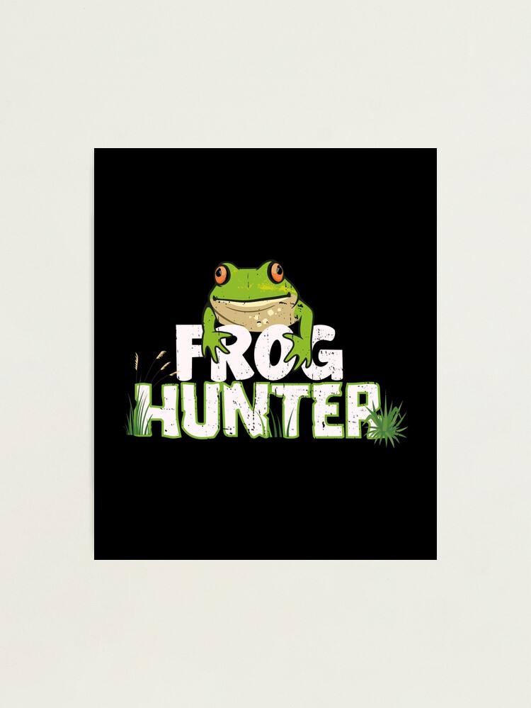 Frog Catcher Girl Kids Toad Frog Hunter Art Print by Florian92