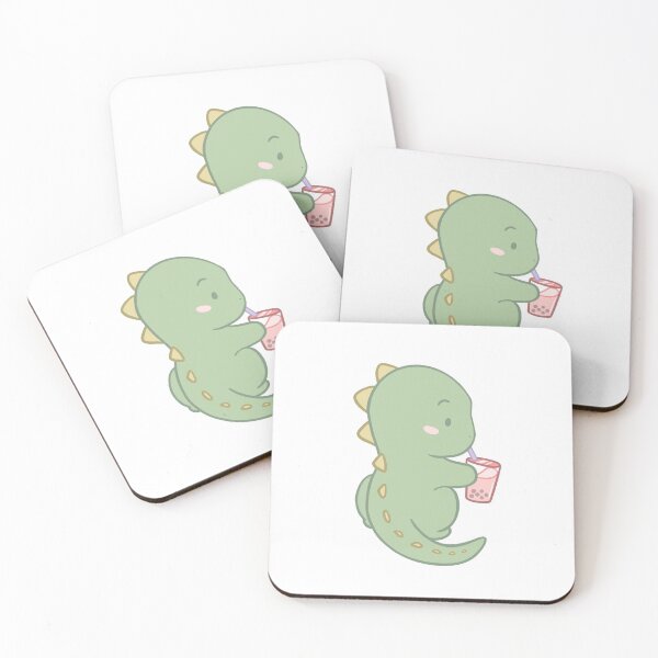 Item preview, Dino Drinking Boba Tea designed and sold by lumicloud.