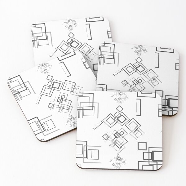 Item preview, Abstract Modern Geometric Squares in Black and White designed and sold by AlteredAtelier.