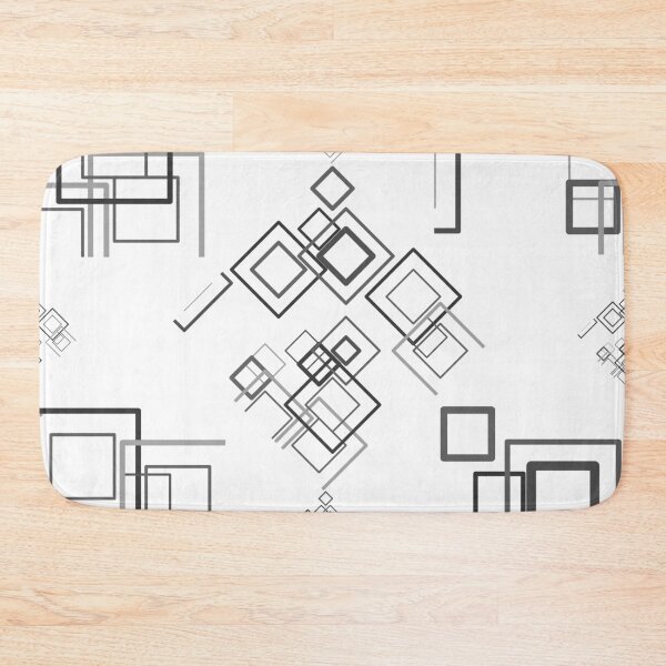 Item preview, Abstract Modern Geometric Squares in Black and White designed and sold by AlteredAtelier.
