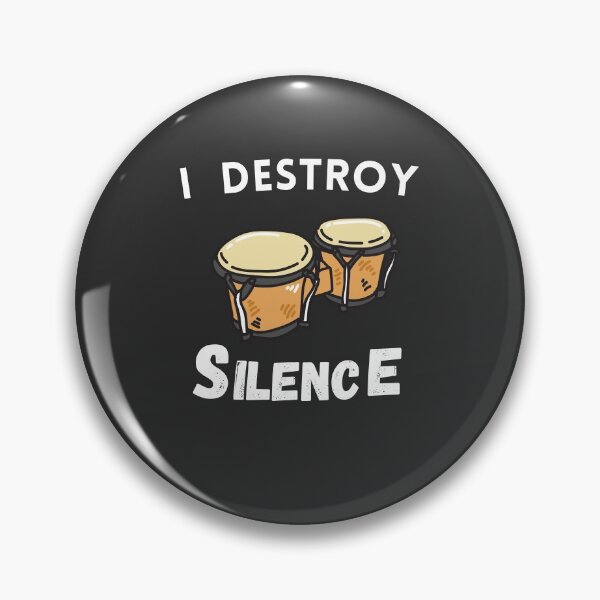 Artikelvorschau, Bongo Shirt für Bongo Geschenk, Musik Shirts Musik T-Shirt Destroy Silence entworfen und verkauft von ToufikTech.