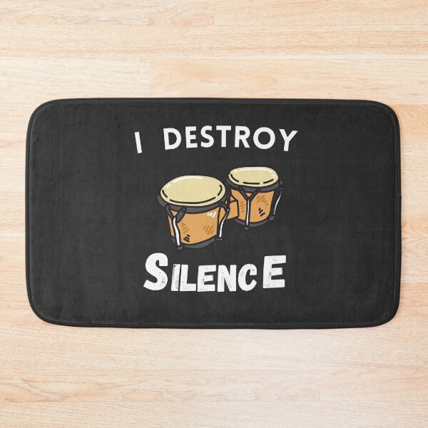 Artikelvorschau, Bongo Shirt für Bongo Geschenk, Musik Shirts Musik T-Shirt Destroy Silence entworfen und verkauft von ToufikTech.