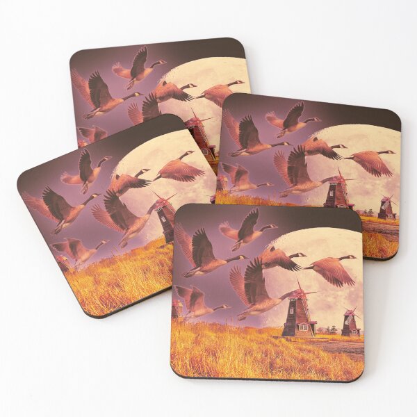 Item preview, beautiful dream landscape with windmills and birds designed and sold by Mauswohn.