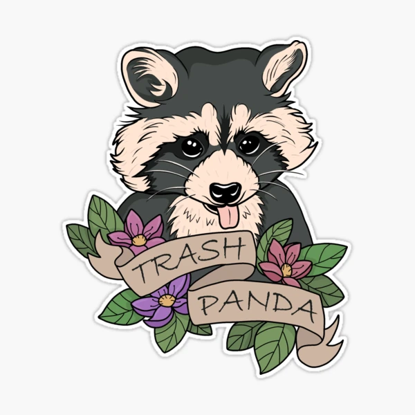 Raccoon Balloon Sticker / Trash Panda Sticker / Cute Animal Sticker /  Laptop Sticker / Vinyl Sticker 