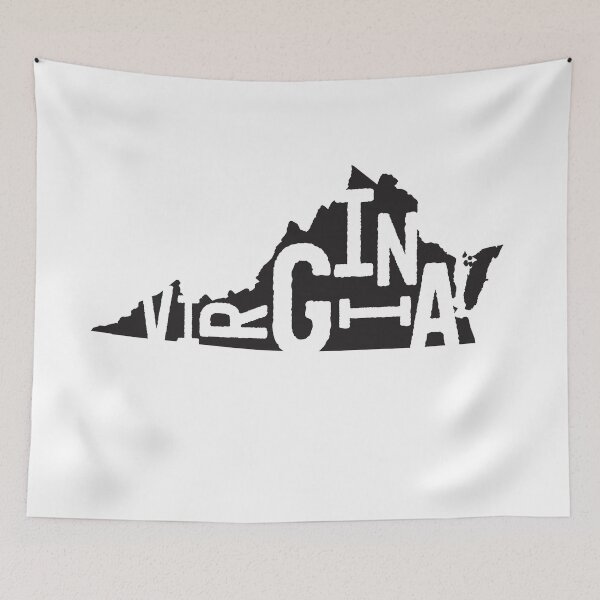 Item preview, Virginia State Design | Abstract Virginia Lettering Graphic | Virginia Gift | Virginia Map  designed and sold by crookedriverusa.