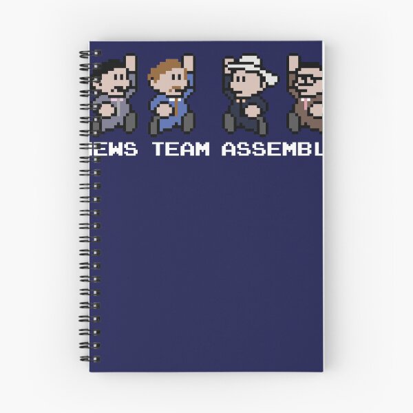 Artikelvorschau, 8 Bit Anchorman News Team Assemble entworfen und verkauft von Nerd Shizzle.