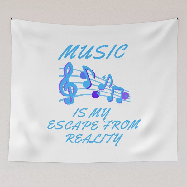 Item preview, Music is my escape from reality (white)  designed and sold by cute105.