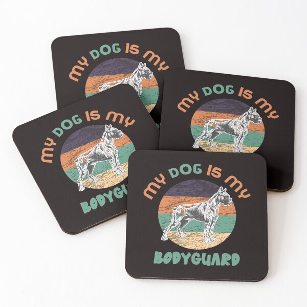 Item preview, My Dog Is My Bodyguard - Cool Sunset Retro Dog Graphics Gift designed and sold by leo121687.