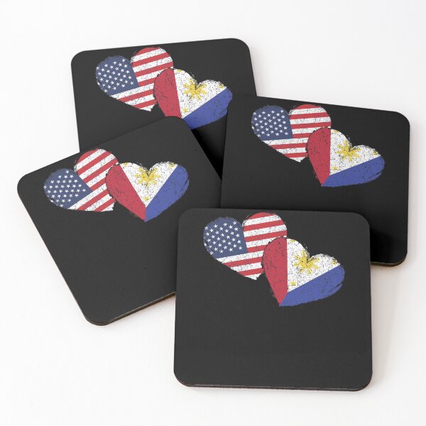 Item preview, USA Philippine Heart Flag American Filipino Pinoy designed and sold by FHDesign.