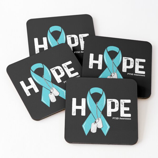 Item preview, Awesome Hope PTSD Warrior Birthday Retro Shirt Memorial Veteran Ribbon Awareness T Shirt designed and sold by tuanitus.