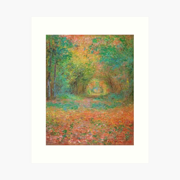 Vista previa del artículo con la obra «Claude Monet - La maleza en el bosque de Saint-Germain (1882)», diseñado y vendido por HistoryRestored.
