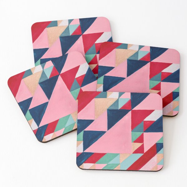 Item preview, Triangle Tiles (Pink and Navy) designed and sold by Stacey Burt creative Designs.