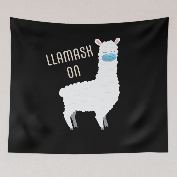 Item preview, Llamask On - Wear Your Mask Llama Alpaca designed and sold by razlanisme.