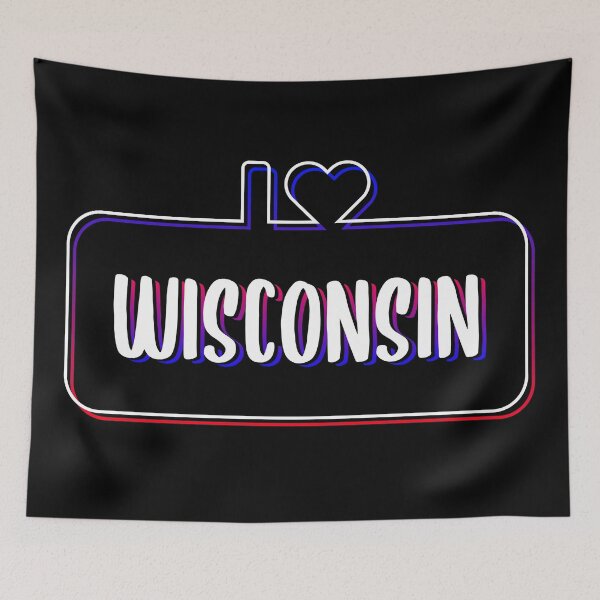 Item preview, I Love Wisconsin Colorful Text designed and sold by RADesigns21.