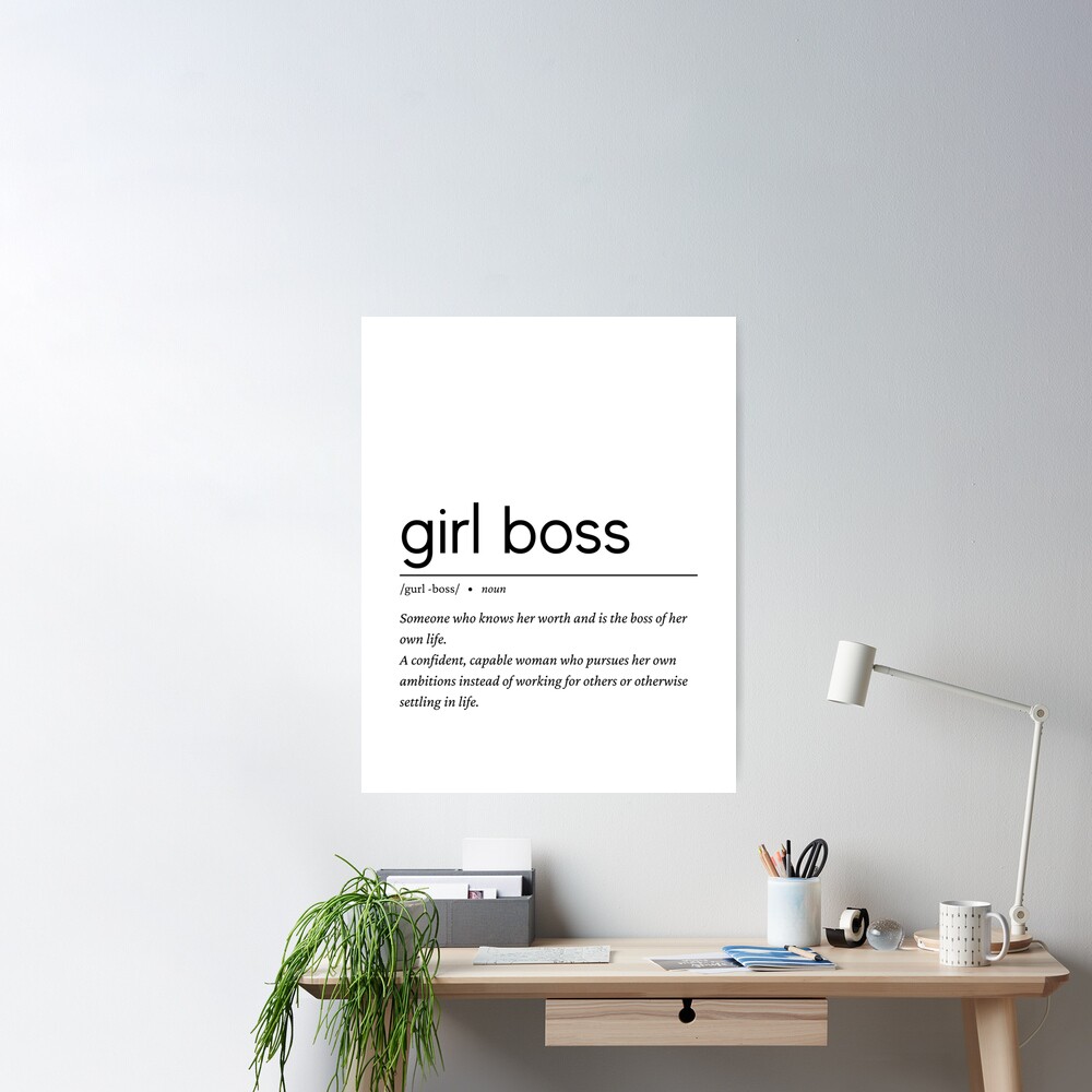 Girl Boss Definition Poster for Sale by WhitePotato