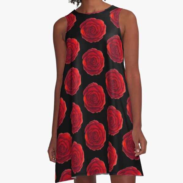 Red Rose A-Line Dress