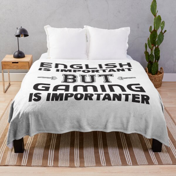 Item preview, English Is Important But GAMING Is Importanter-Funny English-Novelty GAMING Gift-Grammar Joke / Shirts-Hoodies-Pullover Sweatshirt-Stickers & Magnets designed and sold by Aminepop.