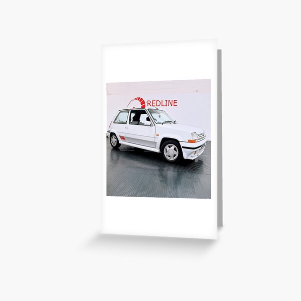 Renault 5 GT Turbo Phase 2 Side View Greeting Card