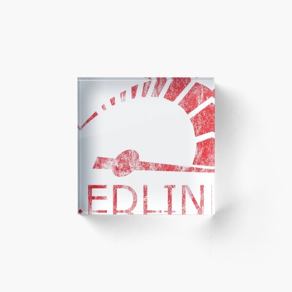 Vintage Effect Redline Logo Acrylic Block