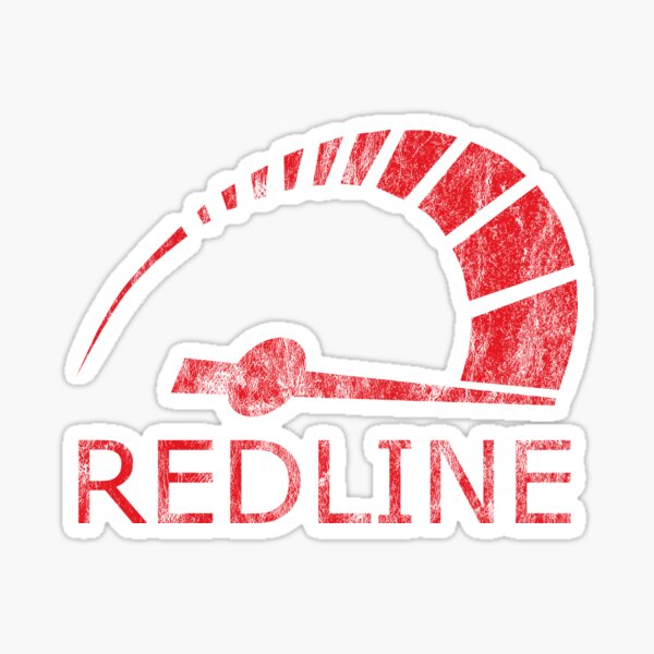 Vintage Effect Redline Logo Sticker