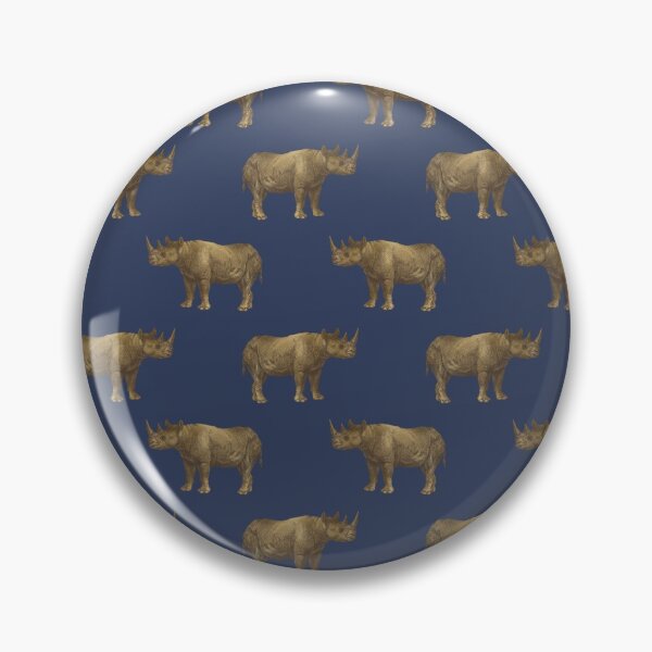 Item preview, Blue and Gold Rhino designed and sold by HintofNature.