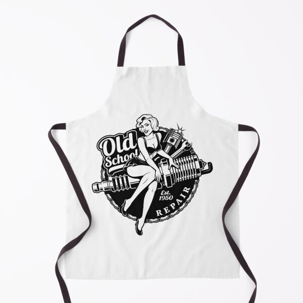Item preview, Old School Vintage Monochrome Spark Plug Pinup Girl designed and sold by Vector Scout Lab.
