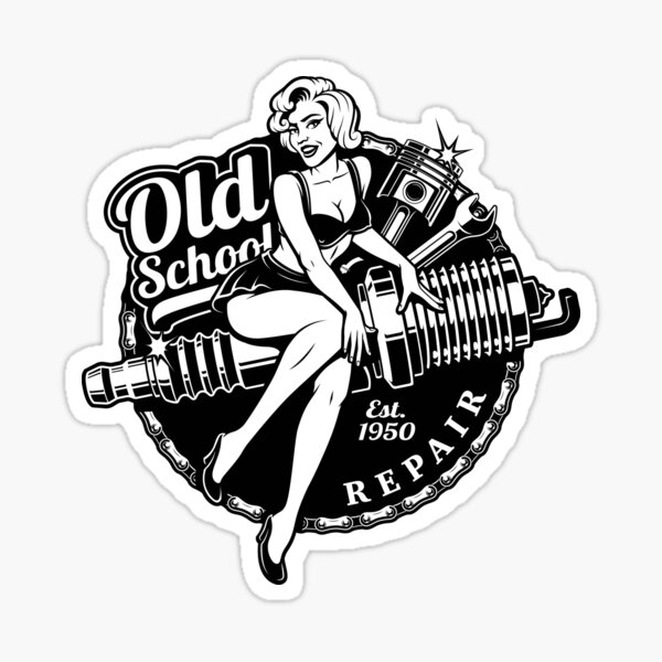 5cm pegatinas adhesiv #529 pinup Road Girl garaje reliable Service sticker 9,5x8