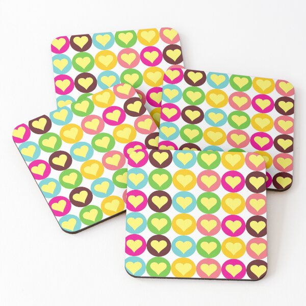 Item preview, cute hearts pattern, pastel hearts pattern, hearts pattern, bright colored hearts pattern, fuchsia hearts pattern, fuchsia hearts designed and sold by angelescar.