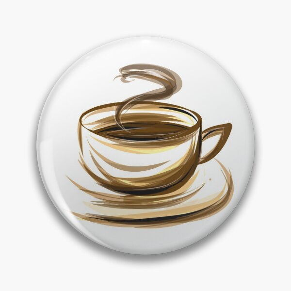 Item preview, Coffee Tea Cafe Espresso, coffee cup brown stripes, brown teacup  designed and sold by Bashar-Design.