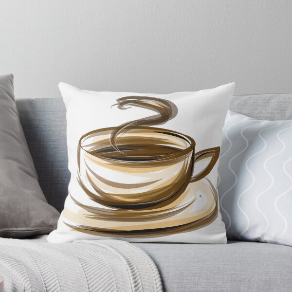 Item preview, Coffee Tea Cafe Espresso, coffee cup brown stripes, brown teacup  designed and sold by Bashar-Design.