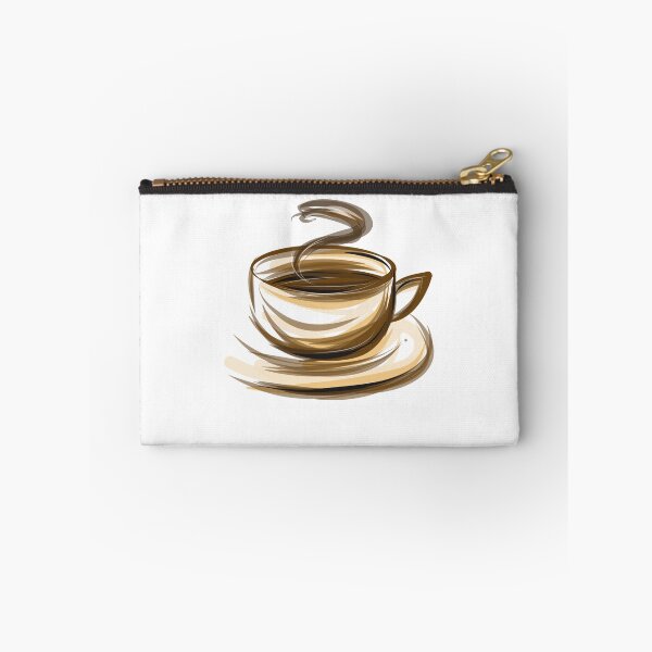 Item preview, Coffee Tea Cafe Espresso, coffee cup brown stripes, brown teacup  designed and sold by Bashar-Design.