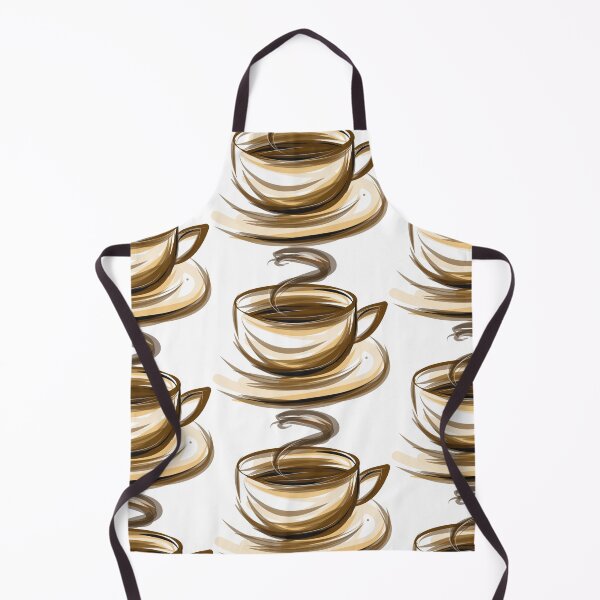 Item preview, Coffee Tea Cafe Espresso, coffee cup brown stripes, brown teacup designed and sold by Bashar-Design.