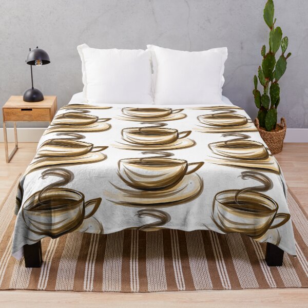 Item preview, Coffee Tea Cafe Espresso, coffee cup brown stripes, brown teacup  designed and sold by Bashar-Design.