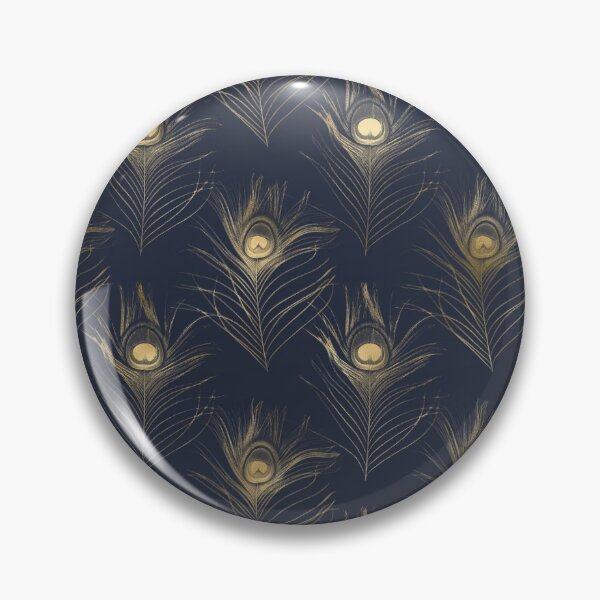 Item preview, Blue and Gold Feather designed and sold by HintofNature.