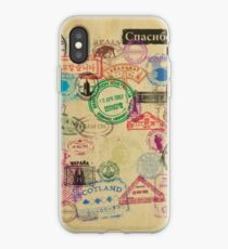 Vintage Passport Stamps iPhone Case