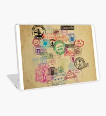 Vintage Passport Stamps Laptop Skin