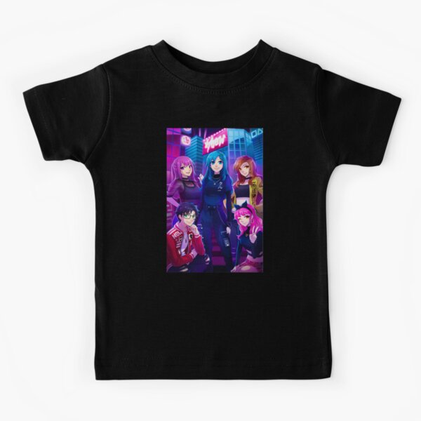 Cute Fanart Funneh and the Krew Kids Cartoon Aesthetic Vaporwave Kids T-Shirt