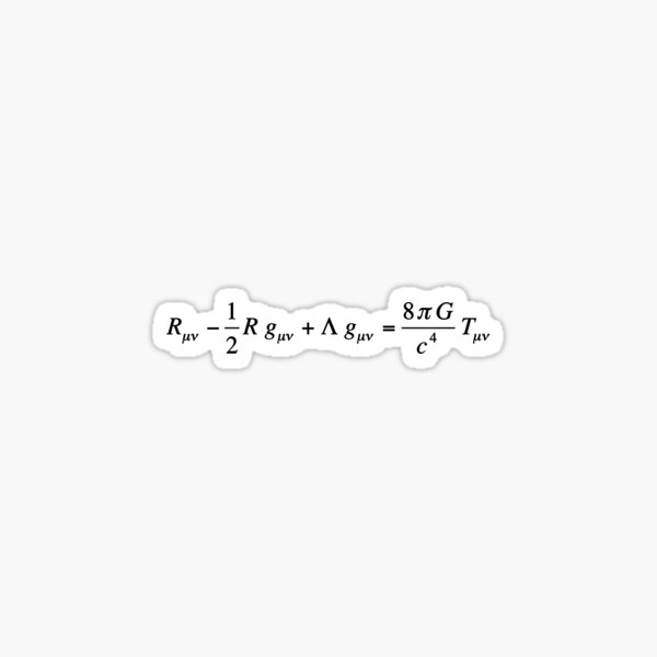 Einstein Field Equation Of General Relativity Dark Version Sticker For Sale By Noethersym 5757