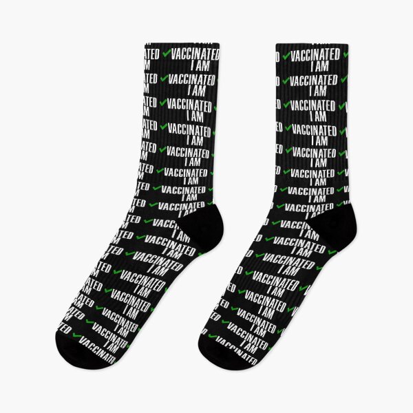 Item preview, I am vaccinated Green tick checked box - Sleek design (dark mode) designed and sold by Deegital18.