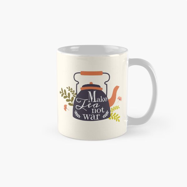 Item preview, Floral Kettle Hygge Make Tea Not War Art designed and sold by Miss Tea Positive.
