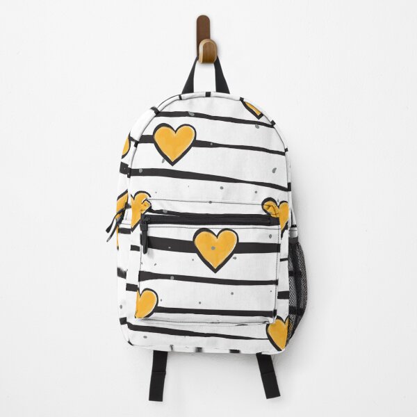 Item preview, yellow hearts with black stripes, yellow hearts pattern designed and sold by angelescar.