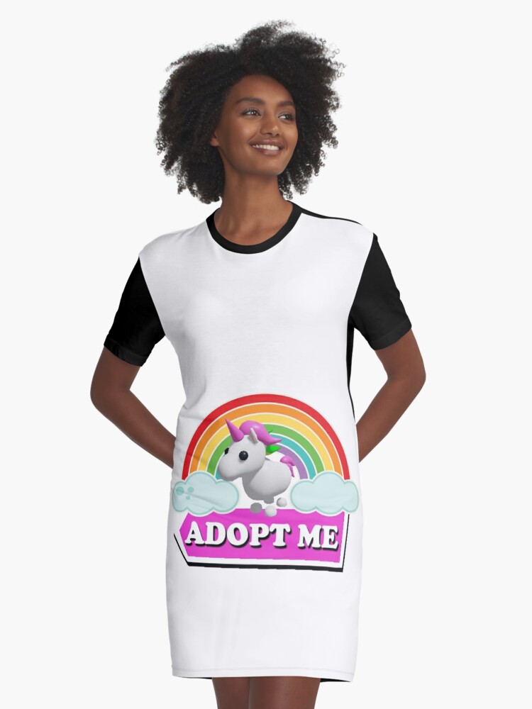 Unicorn Legendary Pet Roblox Rainbow White Graphic T Shirt Dress By Totkisha1 Redbubble - good roblox adopt me outfits