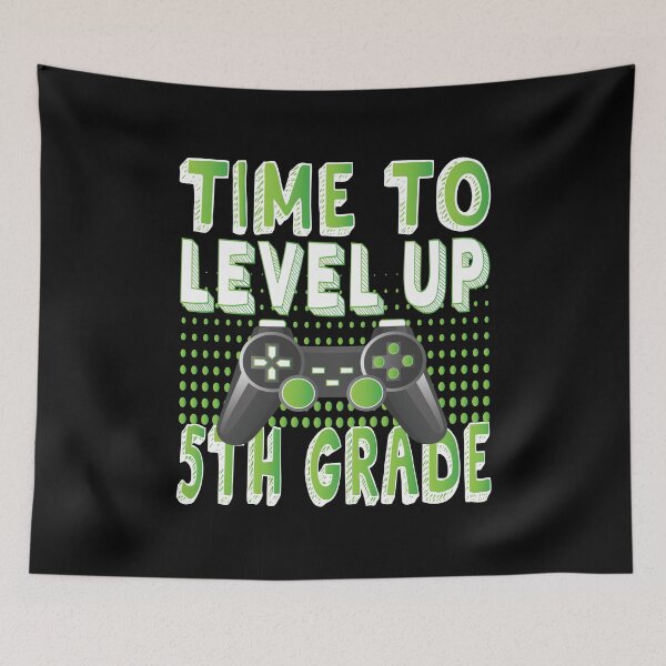Item preview, Time To Level Up 5th Grade Kids Video Game Theme Party product designed and sold by Grabitees.